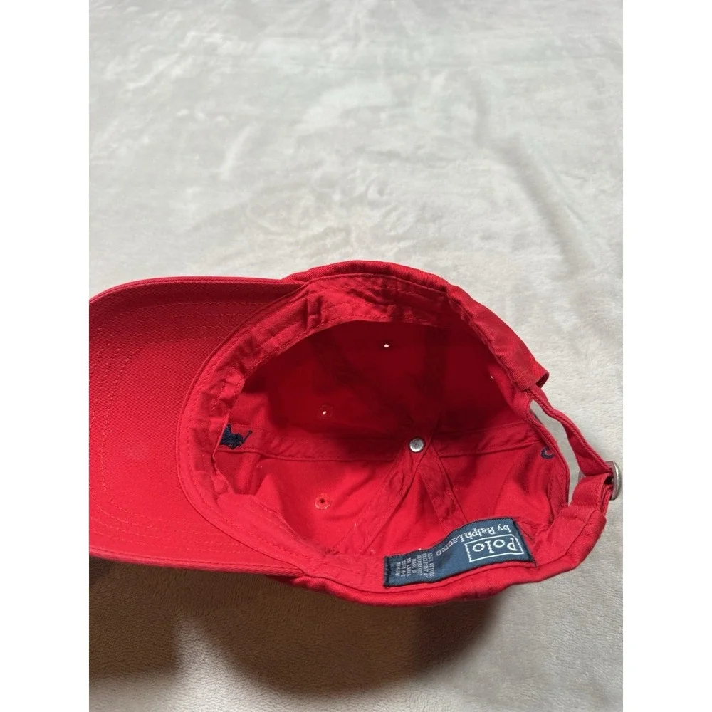 Vintage Polo Ralph Lauren Hat Boys 4-7 Red Cotton